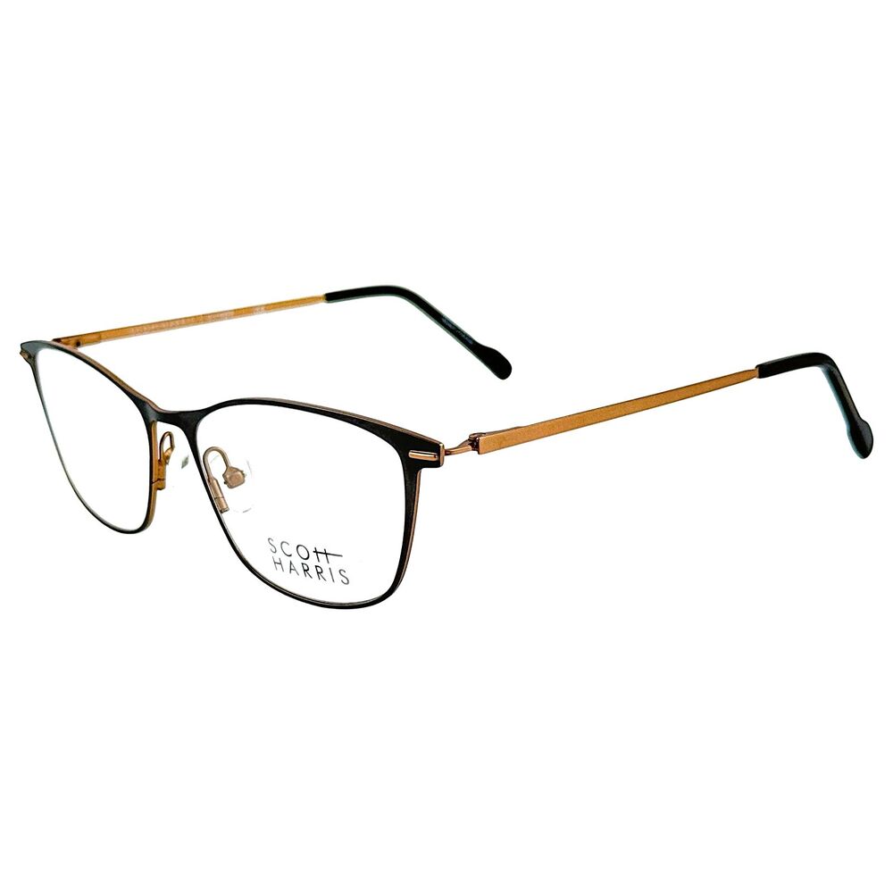 Scott Harris SH744 Womens Metal Eyeglass Frame C2 Charcoal Rose Gold 54-16